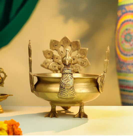 aman antique shop |Urli Mor Urli Bowl | Unique Home Decoration iteam | 8inch