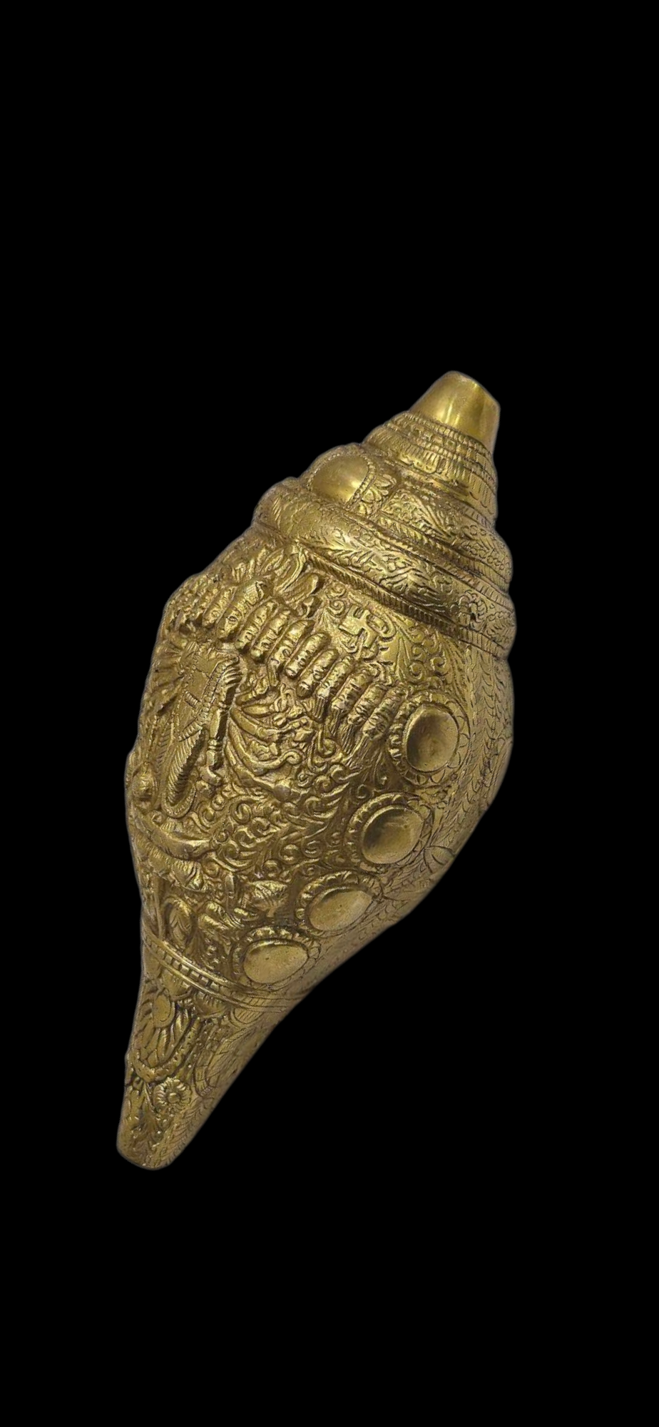 Brass Vishnu Carving Shank